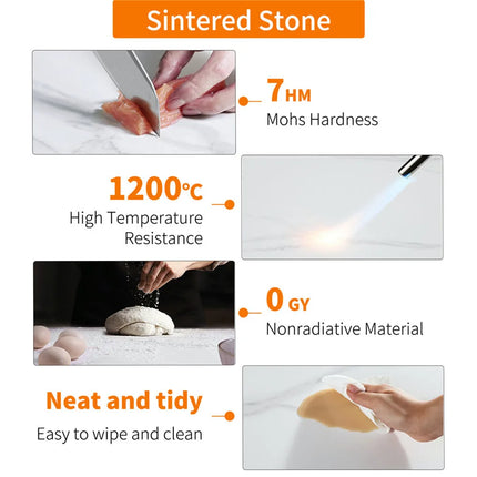 Square Restaurant Marble Dining Table Compact Dishes Serve Table with Metal Legs Kitchen Furniture for 4-6 Seats