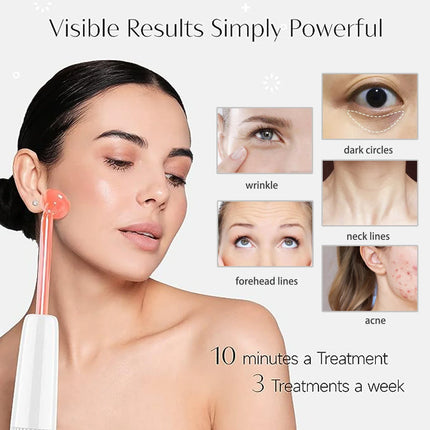 Darsonval New High Frequency Facial Machine Skin Therapy With 6 Neon & Argon Wands Remove Wrinkles Acne Facial Therapy Wand