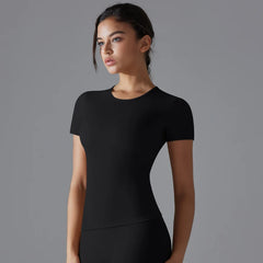 Yoga Vest Training Fitness Top Windproof Running Suit Solid Colour Cycling Fitness Quick Dry Women's Sweatshirt