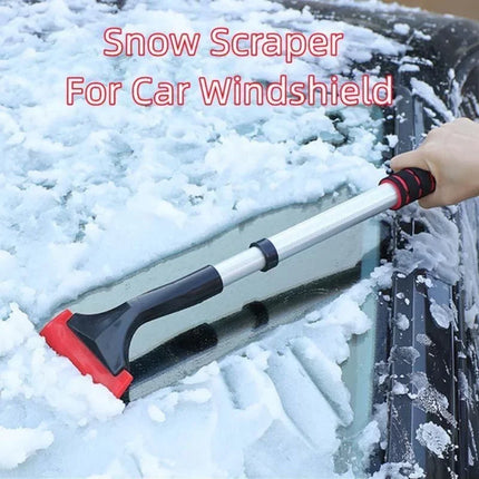 Extendable Aluminum Ice Scraper Snow Brush for Car Windshield Telescopic Extra-long Snow Shovel