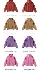 Batik fleece zippered hoodie