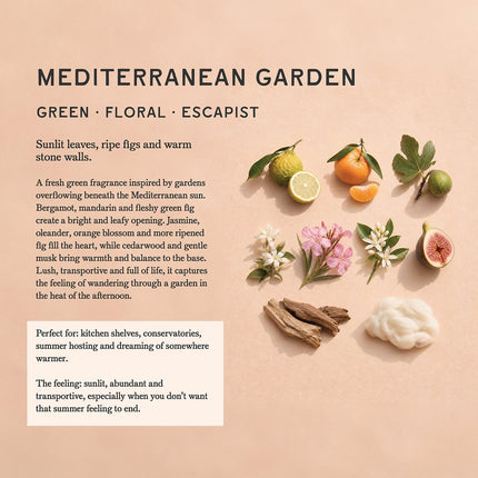 Mediterranean Garden Large Refillable Soy Candle