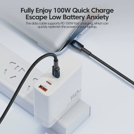 Toocki 60W/100W Type C to USB C Cable PD 3.0 Quick Charge Fast Charging Type C to Type C For Huawei Xiaomi Samsung Laptop