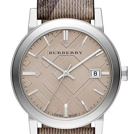 Burberry Ladies Watch The City 34mm Smoke Check Strap BU9118