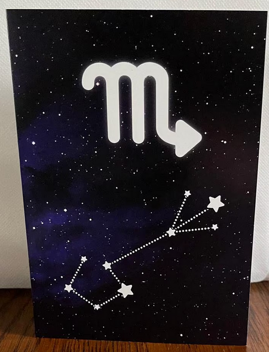 Scorpio Birthday Card | Zodiac Greeting Cards | Star Sign | Astrology Card