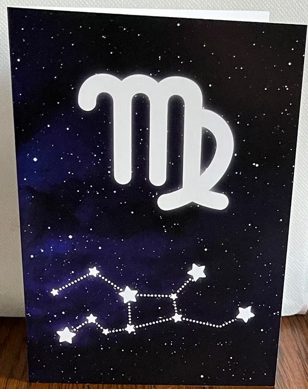 Virgo Birthday Card | Zodiac Greeting Cards | Star Sign | Astrology Card