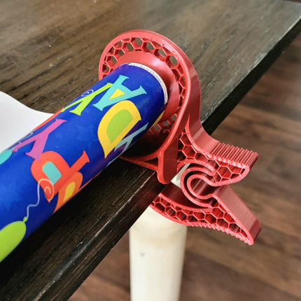 WrapMate™ Tabletop Gift Wrap Clip – Secure Paper Holder for Wrapping Station Setup