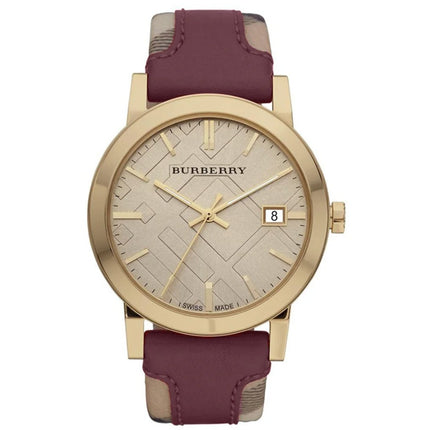 Burberry Ladies Watch The City Check Champagne BU9017