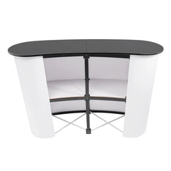 Foldable Tradeshow Table Exhibition Countertop Podium Promotion Table Office Reception Desk School Lecture Table