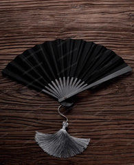 Nine-Inch Daya Titanium Alloy Folding Fan Crafts Antique Portable Xuan Paper Self-Defense Custom Steel Rib Fan Flesh Eater