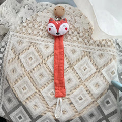 Ins baby pacifier clip baby newborn cotton wooden pacifier chain pacifier pacifier dummy eco-friendly material