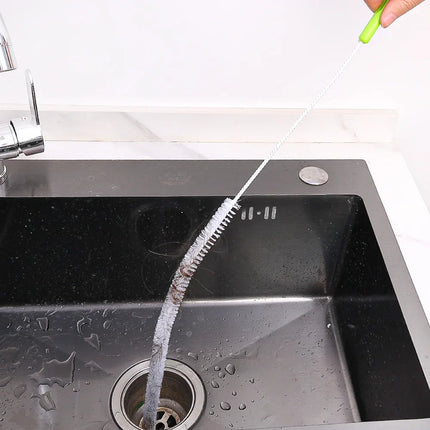 Flexible Long Pipeline Cleaning Brush Reusable Pipework Brush with Handle Dryer Vent Cleaning Kit for Bathroom Toilet Kitchen