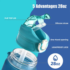 1PCS 800ML Large Capacity Sports Water Bottle Leak Proof Colorful Plastic Cup Drinking Outdoor Travel Portable Gym Fitness Jugs