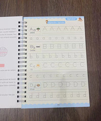 Magic Writing Book in Portuguese Calligraphy Notebook Montessori Kids Reusable Educational Calligraphic Letter Practice Toy