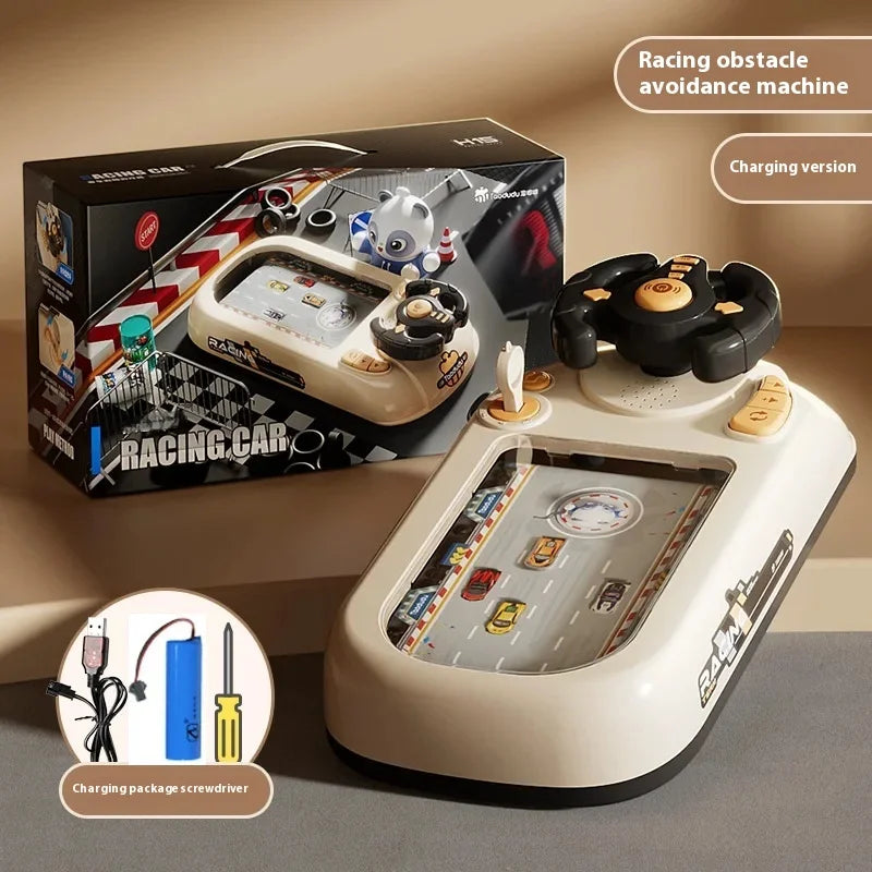2024 Racing Adventure Children'S Steering Wheel Electric Desktop Game Console Evasion Simulation Driving Toy