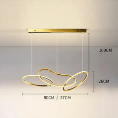 Modern Simplicity Circle LED Pendant Lights for Dining Living Home Decor Hanging Ring Chandelier Lamp Fixture