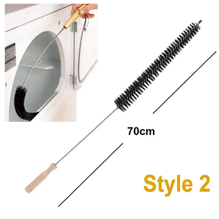 Flexible Long Pipeline Cleaning Brush Reusable Pipework Brush with Handle Dryer Vent Cleaning Kit for Bathroom Toilet Kitchen