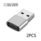 2Pcs Silver