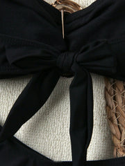 "2025 Sexy Bandeau Push-Up Bikini Set - Brazilian Thong Swimwear for Women"