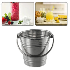 Stainless Steel Ice Bucket Ice Chiller Cooler With Handle Ice Cube Container Portable For Wine Champagne Beer Party Bar Tools