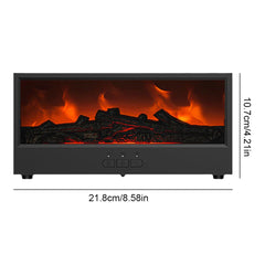 Fireplace Air Humidifier Dynamic Flame Essential Oil Diffuser 150ml Aromatherapy Diffuser with Timer Cool Mist Humidifier