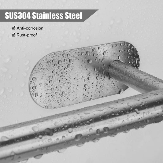 Adhesive Toilet Roll Paper Holder Organizer Wall Mount Storage Stand Kitchen Bathroom No Drill Tissue Towel Dispenser Stainless