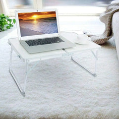 EFAN Small Folding Picnic Camping Table 60x40x26cm, Aluminium Lightweight Foldable Picnic Laptop Bed Travelling Portable Table