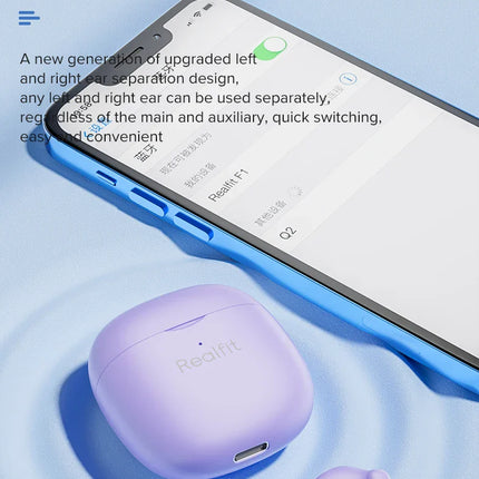 Realfit F1 Bluetooth Earphone Excellent HIFI Quality TWS Wireless Earbuds Wholesale for realme xiaomi
