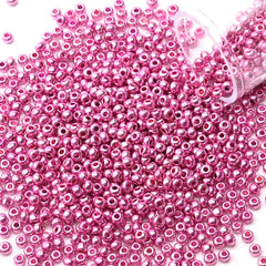 12Grams/Tube 2mm Metallic Seed Beads Japanese Round Glass Seedbeads For DIY Needlework Dress Adornment Sewing 1200pcs