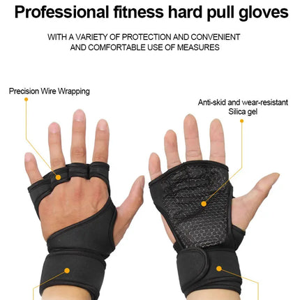 Training Sport Gloves for Men Women Workout Gloves Fitness Body Building Weightlifting Gym Hand Wrist Palm Protector Gloves