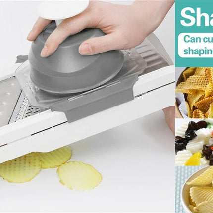 LMETJMA Ultra Sharp Mandoline Slicer Upgraded Vegetable Slicer Kitchen Adjustable Thickness Food Cutter Slicer Dicer KC0450