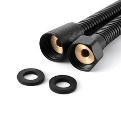 2/2.5/3M 304 Stainless Steel Encrypted Shower Hose Matte Black Flexible Shower Tube Bathroom Chrome Plated Brushed Nickel Pipe