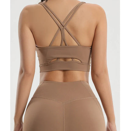 Women's Gym Two Piece Set Yoga Bra Underwear Tight Training Pants Bottom Pants Fitness Clothing Fitness Pants Set Exercise Set