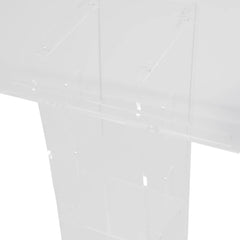 Acrylic Podium Floor Standing Clear Lecterns W/ Storage Shelf School Stand Desk Church Pulpit Office Lecture Table 43in H