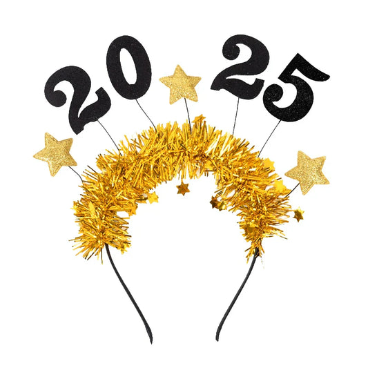 2025 Crown Number Foil Balloons Happy New Year Eve Party Decoration Photo Booth Props Supplies Christmas Home Decor Navidad 2024