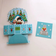 3D Pop Up Greeting Cards Merry Christmas Cards New Year Greeting Cards Blessing Postcard Swan Mermaid Thank You Cards Decor Gift