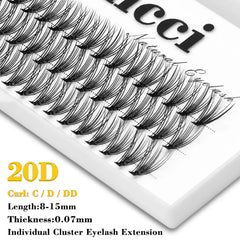 Kimcci 60 bundles / Case Natural False Eyelashes Extension Makeup 20P 3D Russian Individual Eyelashes Extension Mink Eyelashes