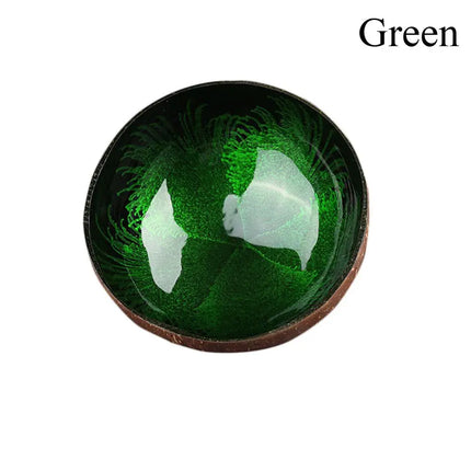 Natural Coconut Shell Bowl Dishes Handmade Kitchen Key Candy Nut Storage Bowl Paint Mosaic Craft Home Decor