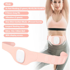 Lady Menstrual Heating Pad Warm Palace Belt Relieve Menstrual Pain Hot Compress Massager Uterus Cold Dysmenorrhea Relieving Belt