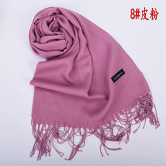 Leather Powder Autumn and Winter New Solid Color Scarves Wholesale for Men and Women 120g Single Color Headband Shawl