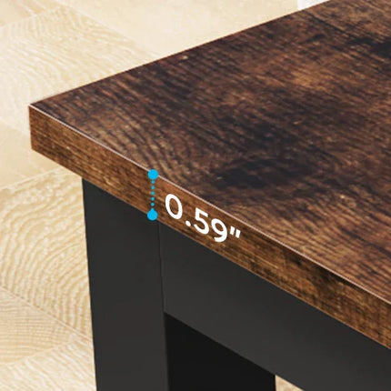 Tribesigns 63"x31.5" Dining Table, Industrial Kitchen Table for 6-8 Person, Rectangular Dinner Table for Dining Room Kitchen