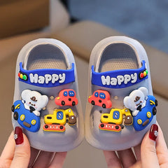 Summer Children Garden Clogs Shoes Boys&Girls Beach Sandal Kids Lightweight Breathable Cute Cartoon Slip Baby Slippers