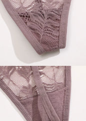 6Pcs/Set Lace Thong For Women Low Rise Soft Intimates Lingerie Sexy Lace Panties Color Ladies Comfortable Underpants Girls Panty