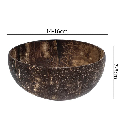 Natural Coconut Bowls Sets Reusable Coconut Bowls And Wooden Spoon For Dessert Yogurt Fruit Salad Smoothie Kitchen Tableware