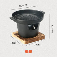 Mini Barbecue Stove Detachable Japanese Alcohol Stove Non-stick BBQ Grill Furnace Roasting Meat Tool for Picnic Camping Stove