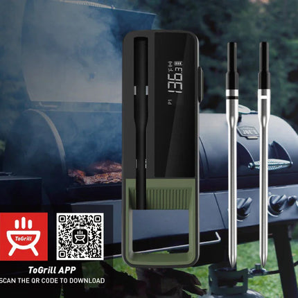 Wireless Bluetooth Meat Thermometer Digital BBQ Kitchen Thermometer Support 6 Probe for Smoker Cooking Grill Oven Candy