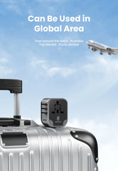 ASOMETECH International Travel Adapter USB Charger 2 USB and 2 Type C Port All-in-one Wall Charger for US EU UK AUS Travel