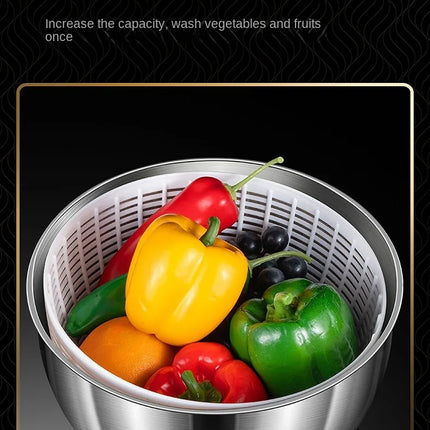 Stainless steel Vegetable Dehydrator Electric Cleanse Dryer Strainer Fruit and Vegetable Dry Wet Separation Dehydrator Kitchen