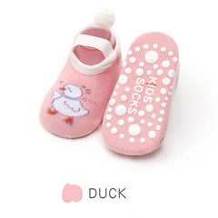 Spring Anti Slip Baby Socks Toddler Kids Floor Socks with Rubber Soles Autumn Newborn Baby Boy Girl Cartoon Cute Ball Warm Socks