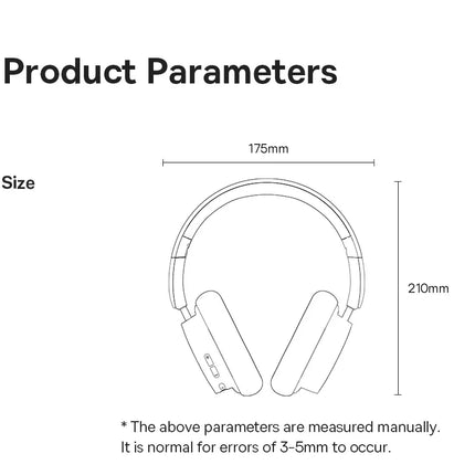 Baseus Bowie D05 Headphones Wireless Earphone Bluetooth 5.3 Headset HiFI Stereo Fones Foldable Wireless Wired Dual Use Headphone
